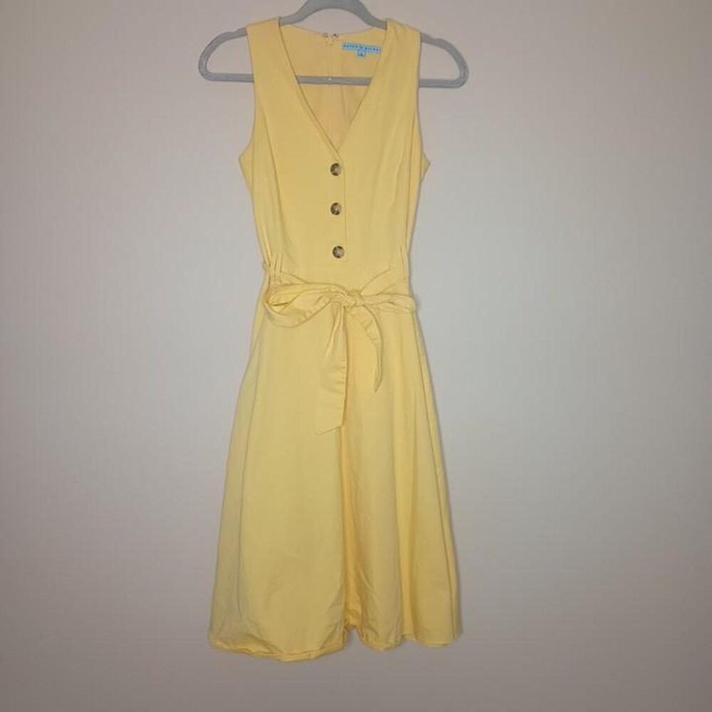Antonio Melani Yellow Midi Dress Size 2